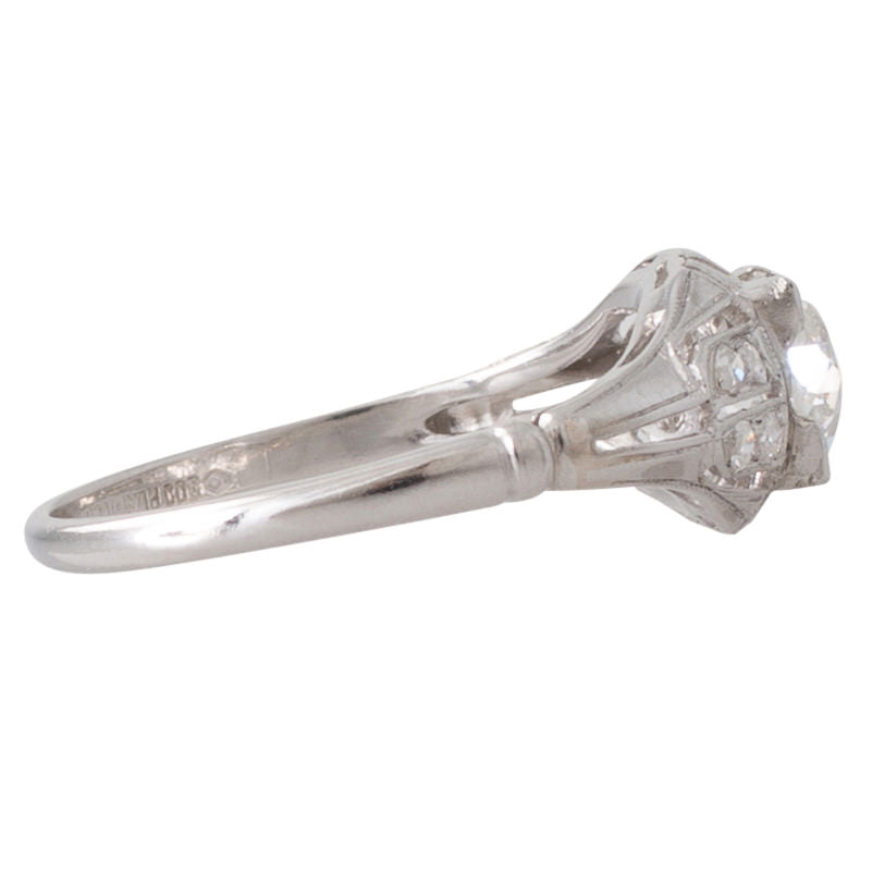 0.61ct Old Mine Cut Diamond Ring