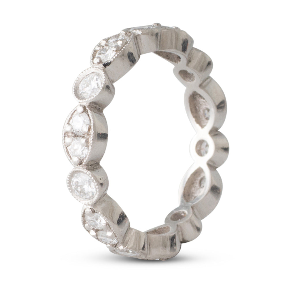 Diamond set Platinum Band