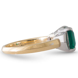 Zambian Emerald and Diamond Ring