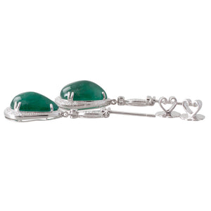Emerald & Diamond Drop Earrings
