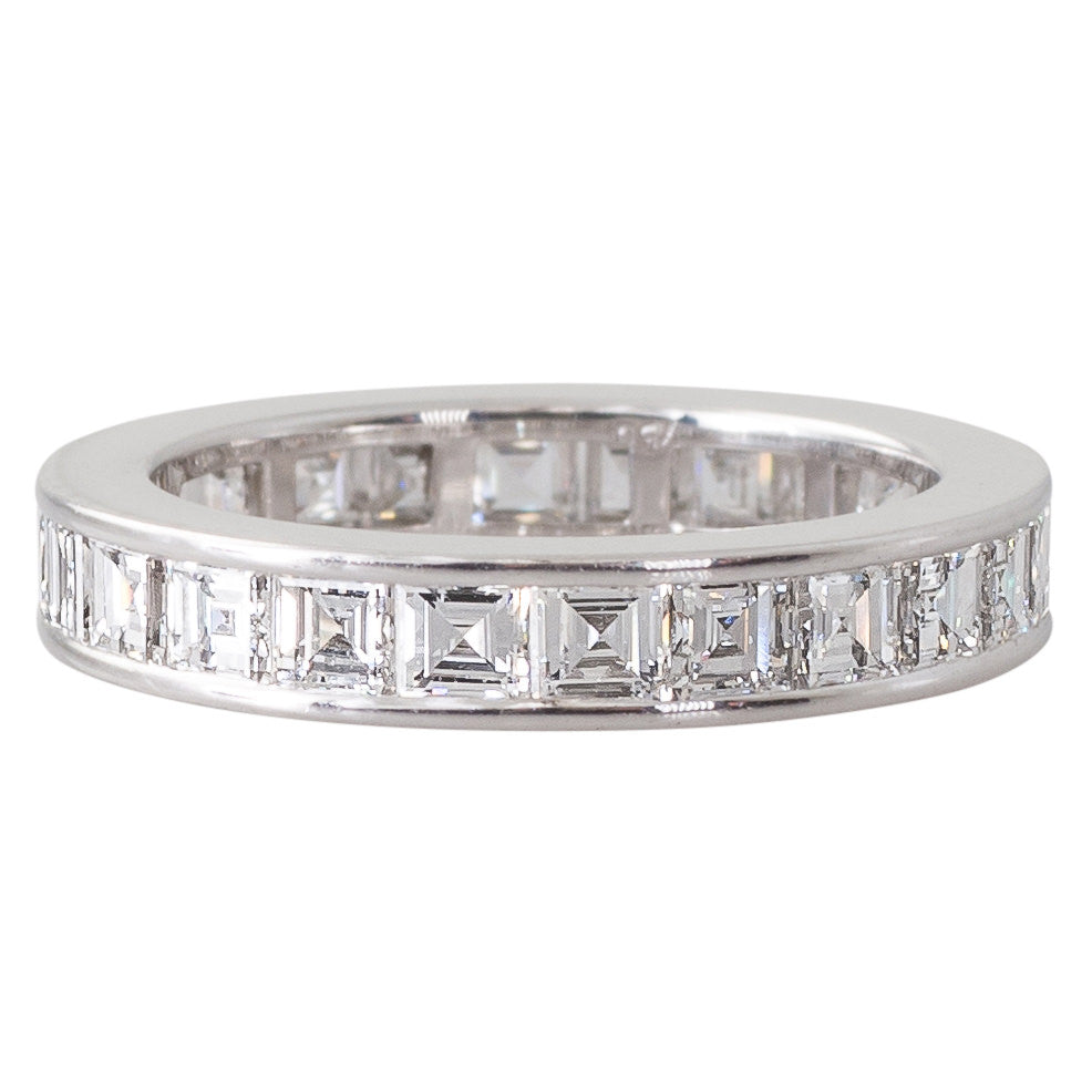Carre Cut Eternity Diamond Band