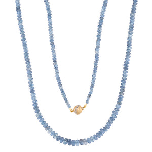 Aquamarine Bead Necklace