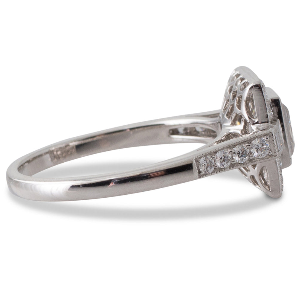 Square Diamond Cluster Ring