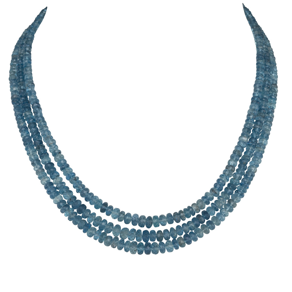 Triple Aquamarine Strand