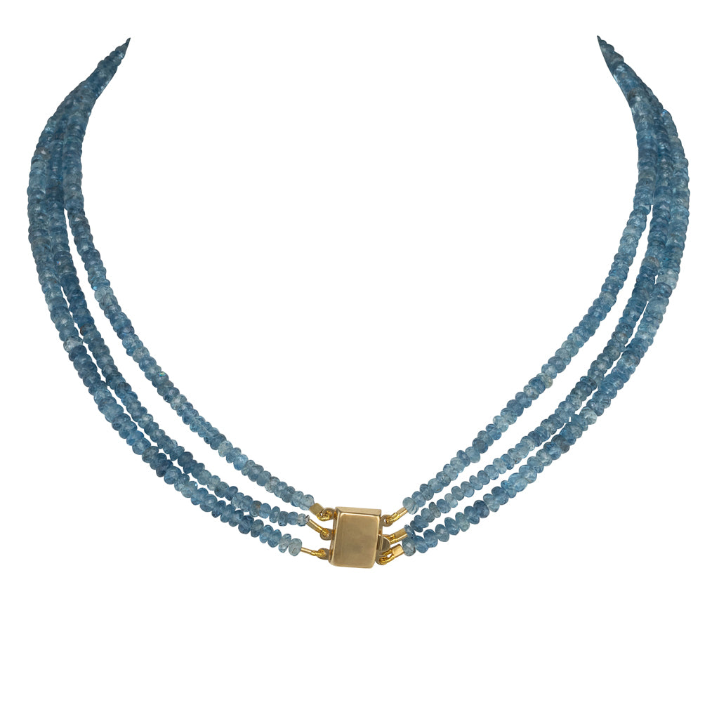 Triple Aquamarine Strand