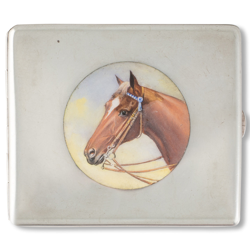 Silver Case with Enamelled Horse