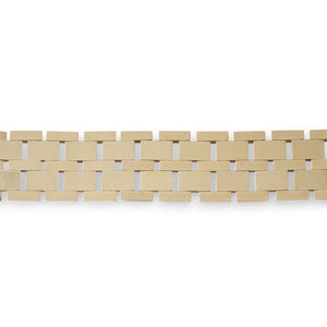 Wide Two Tone Retro Bracelet