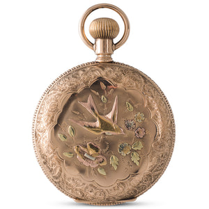 A Gold Multi Colour Pocket Watch