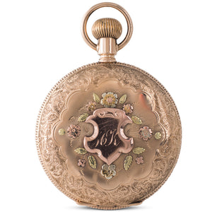 A Gold Multi Colour Pocket Watch