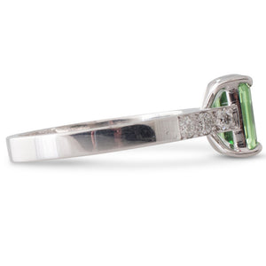 Tsavorite Garnet and Diamond Ring