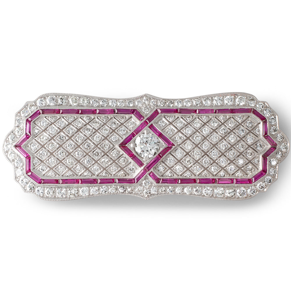 Ruby and Diamond Brooch