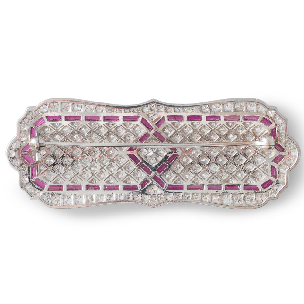 Ruby and Diamond Brooch