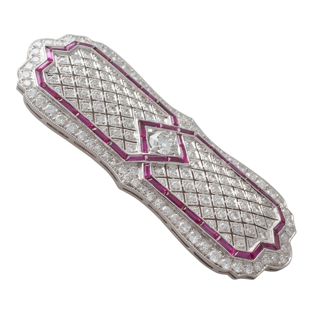 Ruby and Diamond Brooch