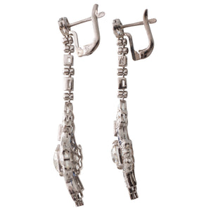 Art Deco Diamond &Sapphire Earrings