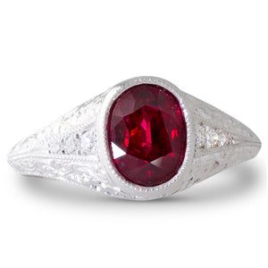 1.32ct Ruby and Diamond Ring