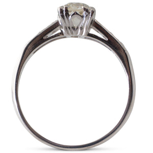 An Old Cut Solitaire Diamond Ring