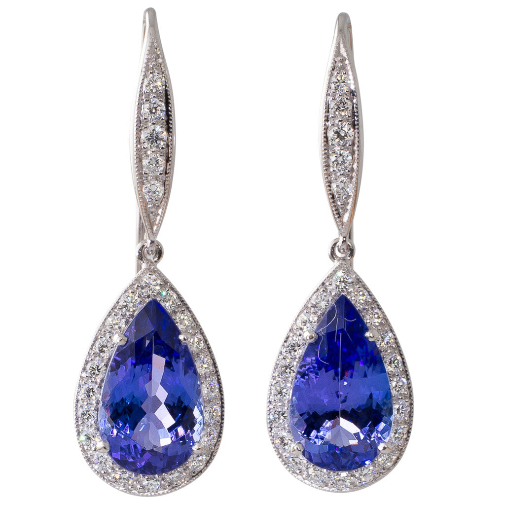 Tanzanite and Diamond Earrings