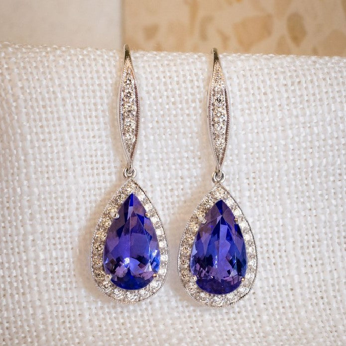 Tanzanite and Diamond Earrings