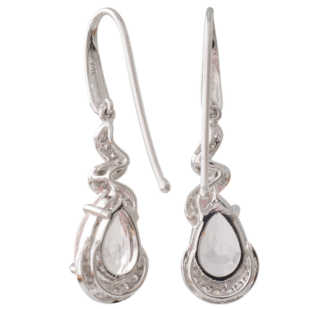 Morganite and Diamond Earrings