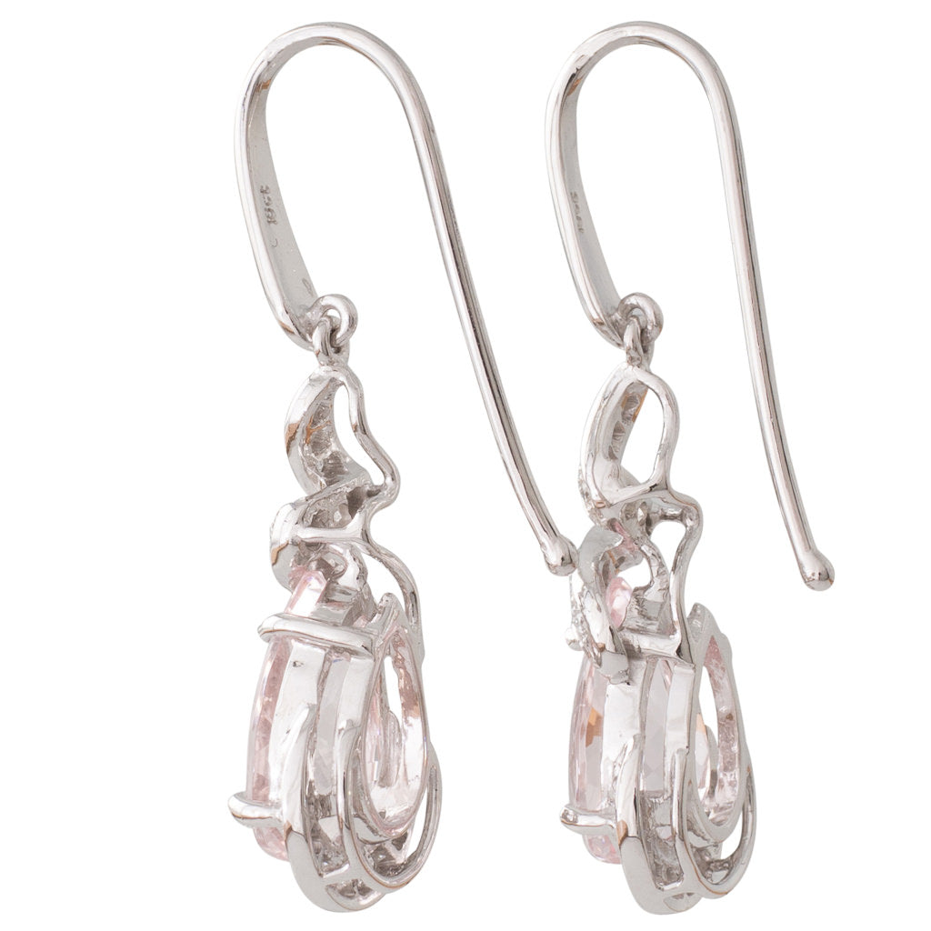 Morganite and Diamond Earrings