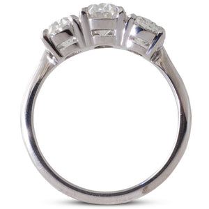 Three Stone Oval Diamond Ring