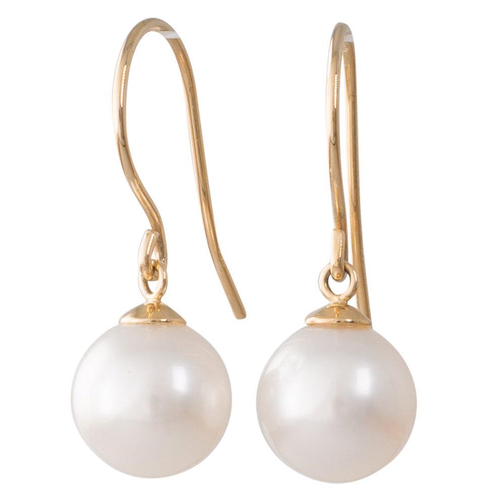 South Sea Pearl Hook Earrings