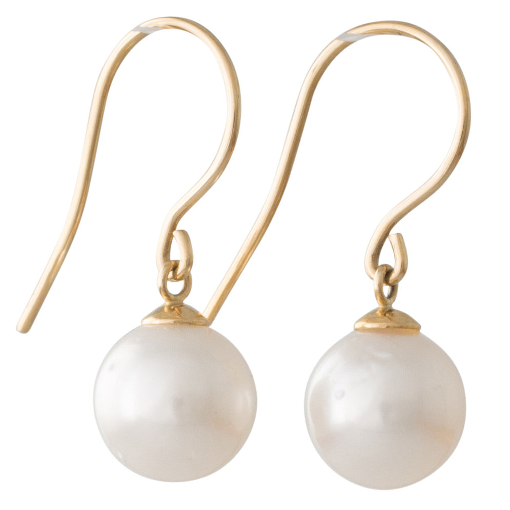 South Sea Pearl Hook Earrings