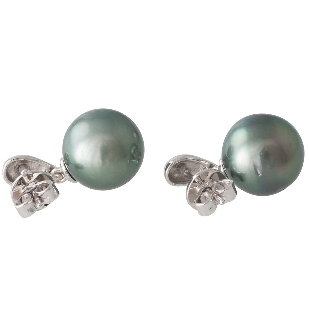 Tahitian Pearl Drop Stud Earrings