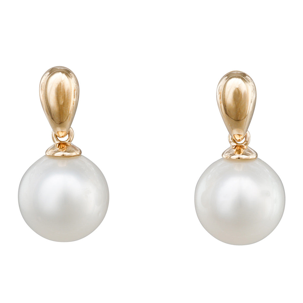 South Sea Pearl Drop Stud Earrings - Main Image