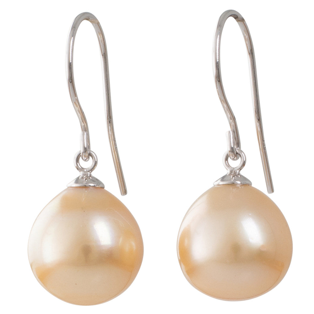 Gold South Sea Hook Earrings