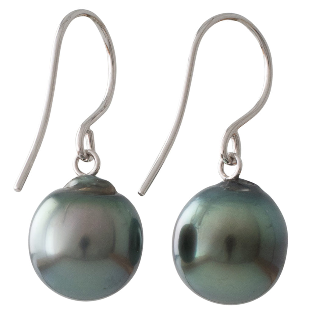 Semi-Round Tahitian Hook Earrings