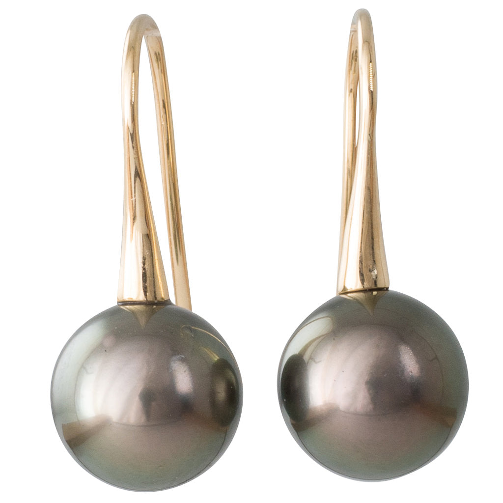 10mm Tahitian Pearl Fixed Hooks