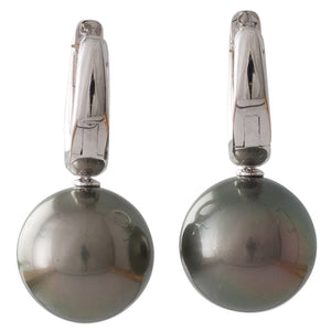 13mm Tahitian Pearl Huggie Earrings