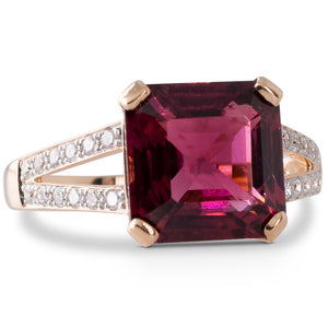 Tourmaline and Diamond Ring