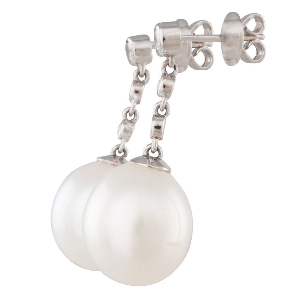 South Sea Pearl & Diamond Earrings