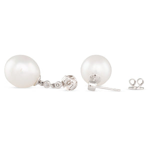 South Sea Pearl & Diamond Earrings