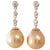 Gold Pearl & Diamond Earrings