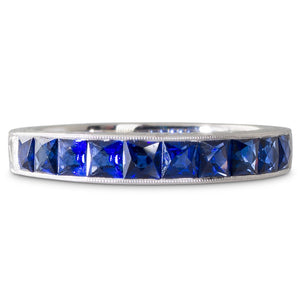 Sapphire Set Platinum Band