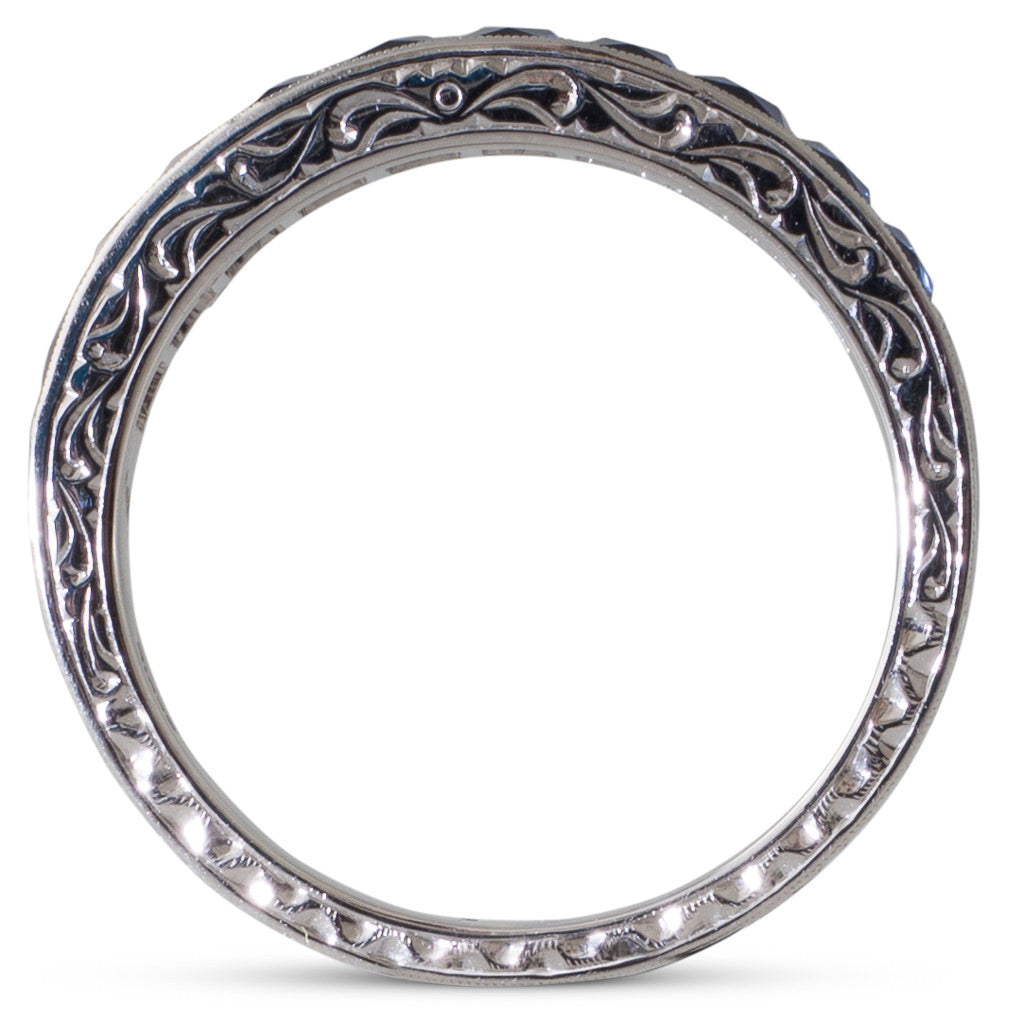Sapphire Set Platinum Band