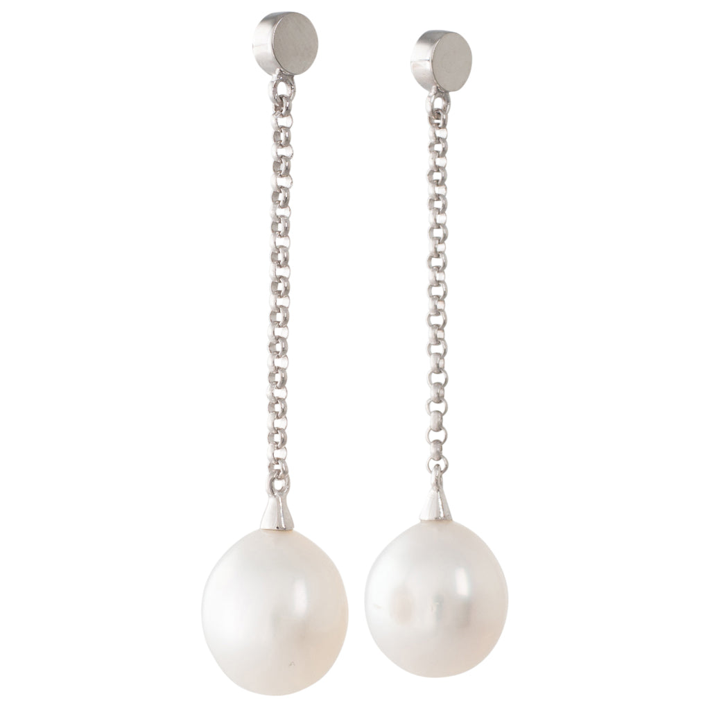 South Sea Pearl Chain Earrings