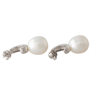 South Sea Pearl Half Hoop Earrings