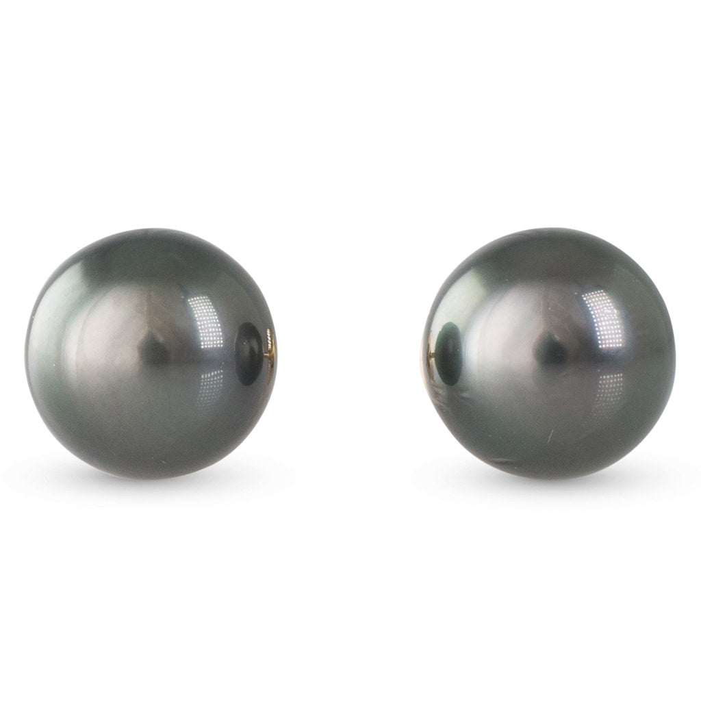 Pair 8mm Tahitian Pearl Studs