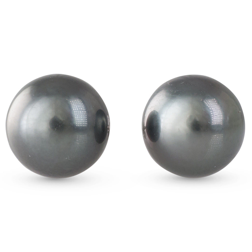 9mm Round Tahitian Pearl Studs