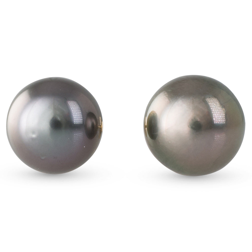 9mm Round Tahitian Pearl Studs