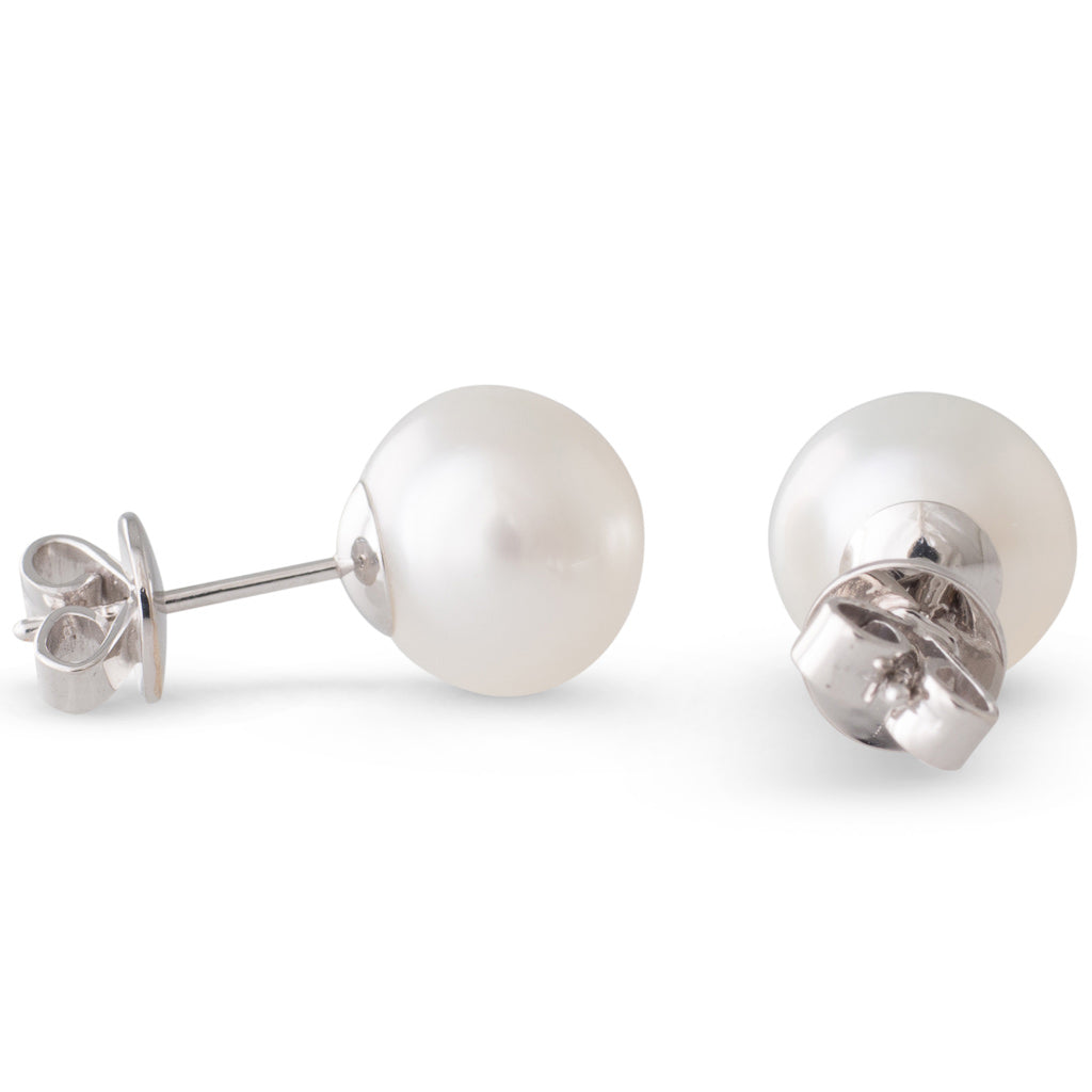 9mm Button South Sea Stud Earrings