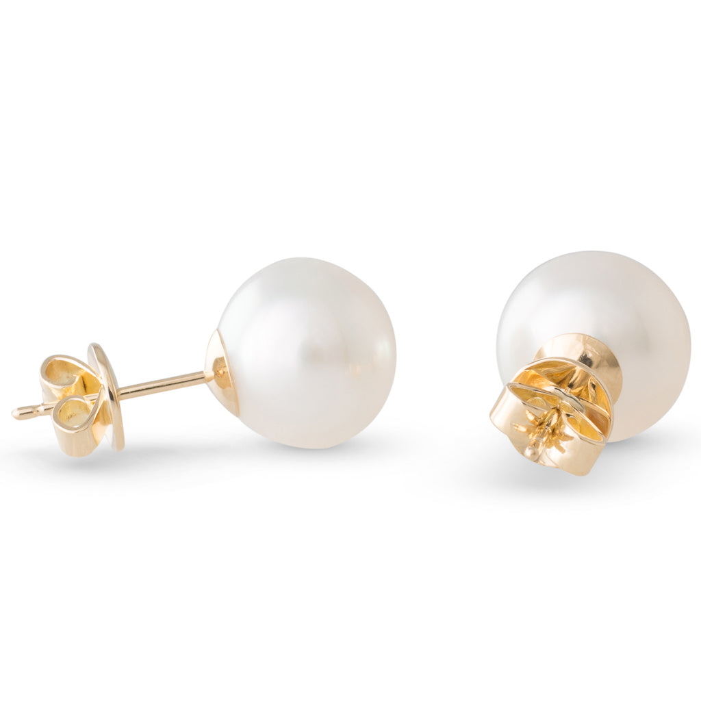 10mm Button South Sea Stud Earrings