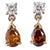 Orange-Brown Diamond Earrings