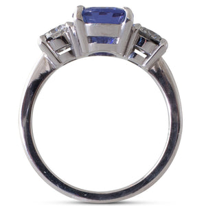 A Tanzanite and Diamond Ring