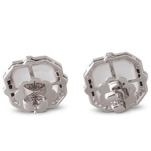 A Pair of Onyx & Diamond Earrings