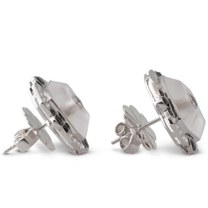 A Pair of Onyx & Diamond Earrings